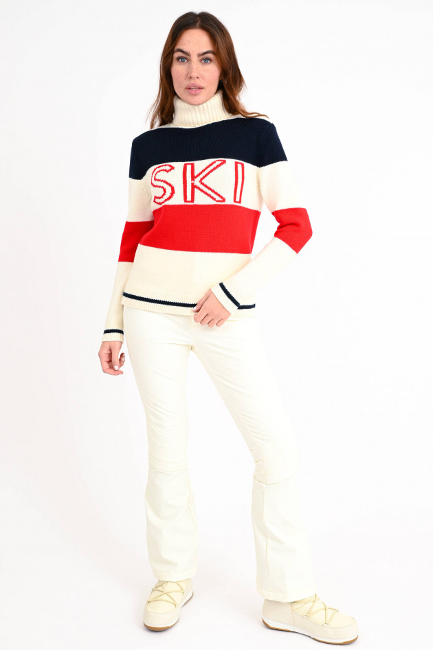 Perfect Moment Rollkragenpullover FROSTINE in Navy/Weiß/Rot