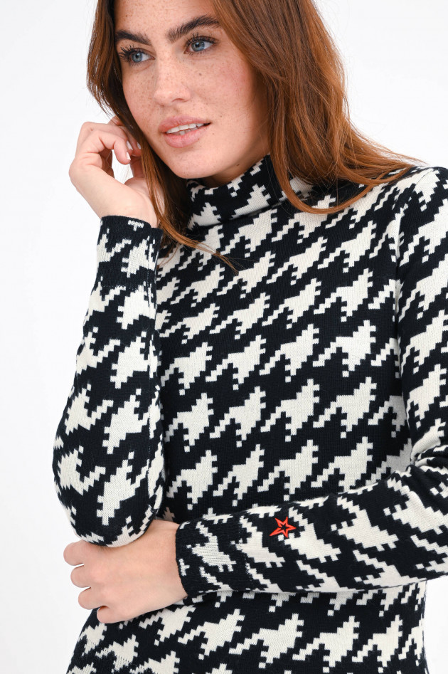 Perfect Moment Rollkragenpullover HOUNDSTOOTH in Schwarz/Weiß