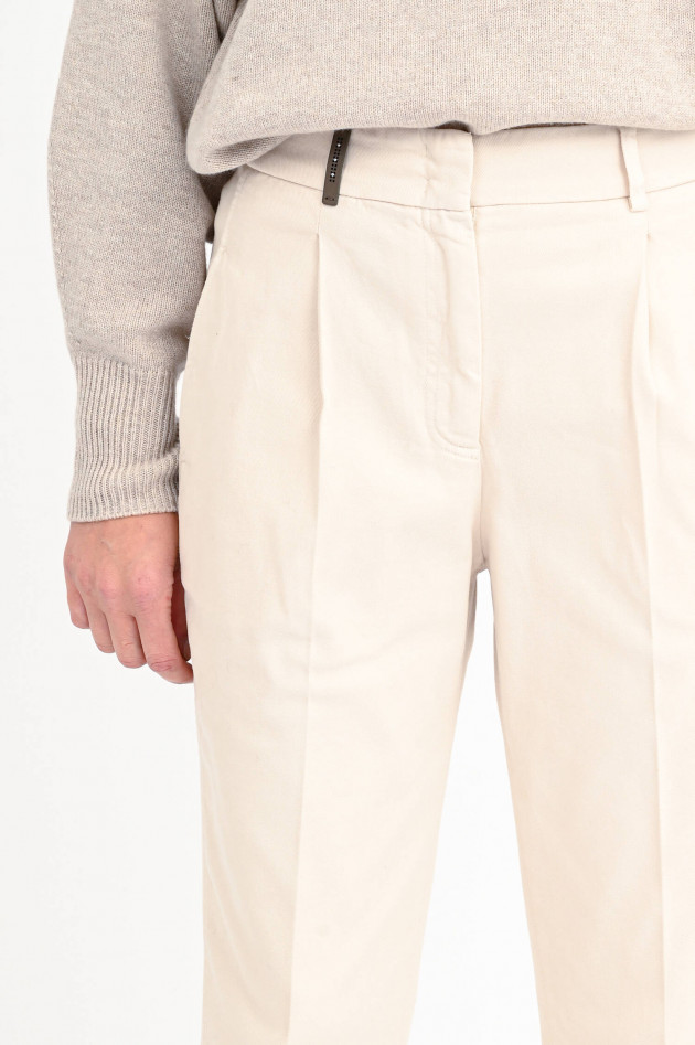 Peserico Hose mit Bundfalte in Natur