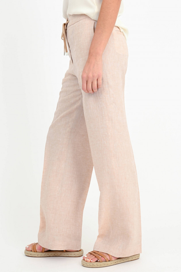 Peserico Leinenhose in Beige meliert