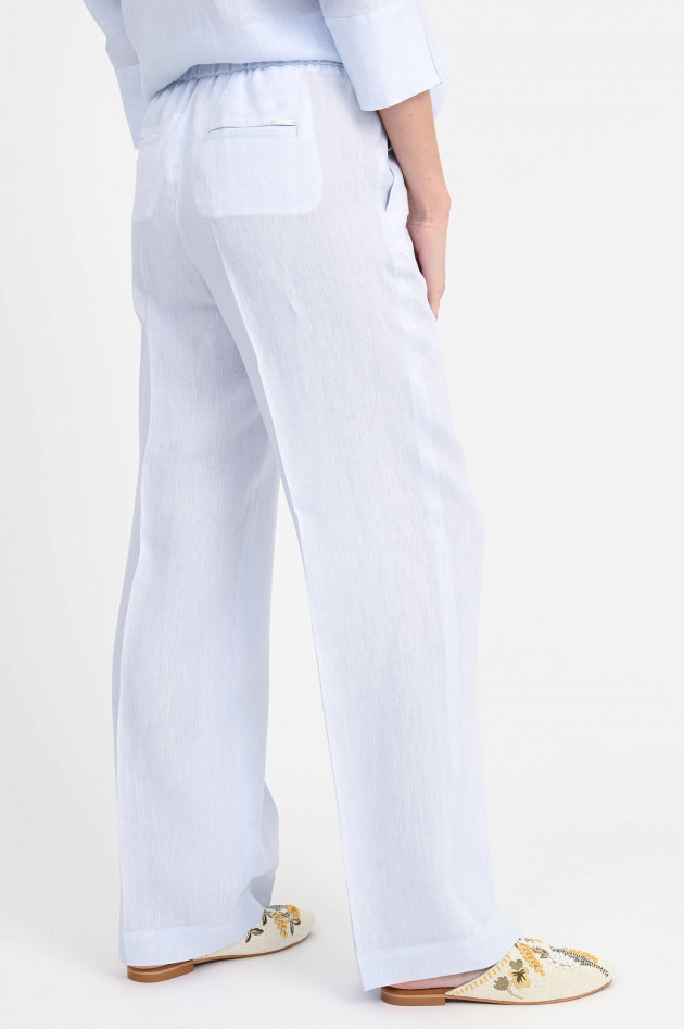 Peserico Hose aus Leinen in Hellblau