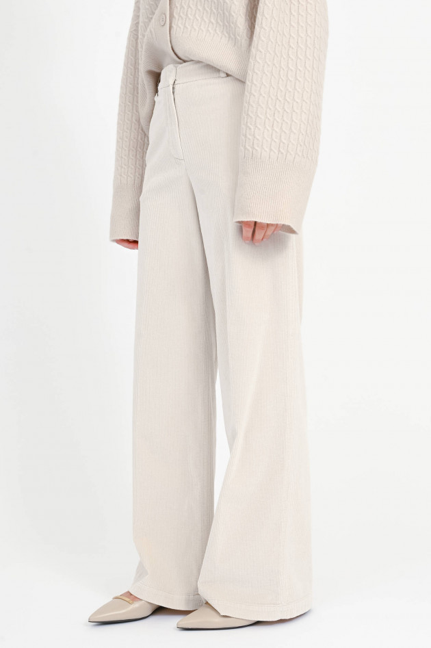 Peserico Straight-Leg-Pants aus Cord in Opal White