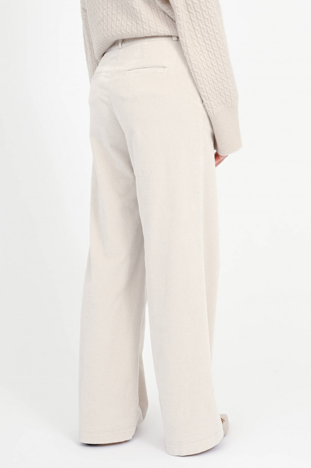 Peserico Straight-Leg-Pants aus Cord in Opal White