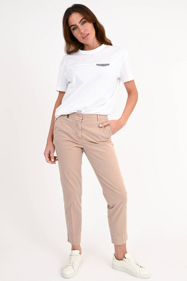 Peserico Baumwollhose in Desert Beige