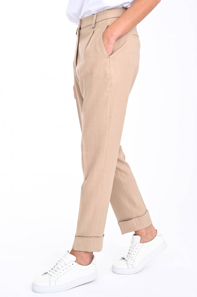 Peserico Leicht schimmernder Hosenanzug in Beige