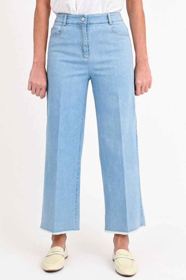 Peserico Jeans mit weitem Bein in Hellblau