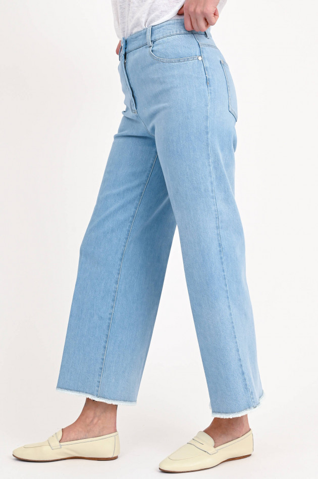 Peserico Jeans mit weitem Bein in Hellblau