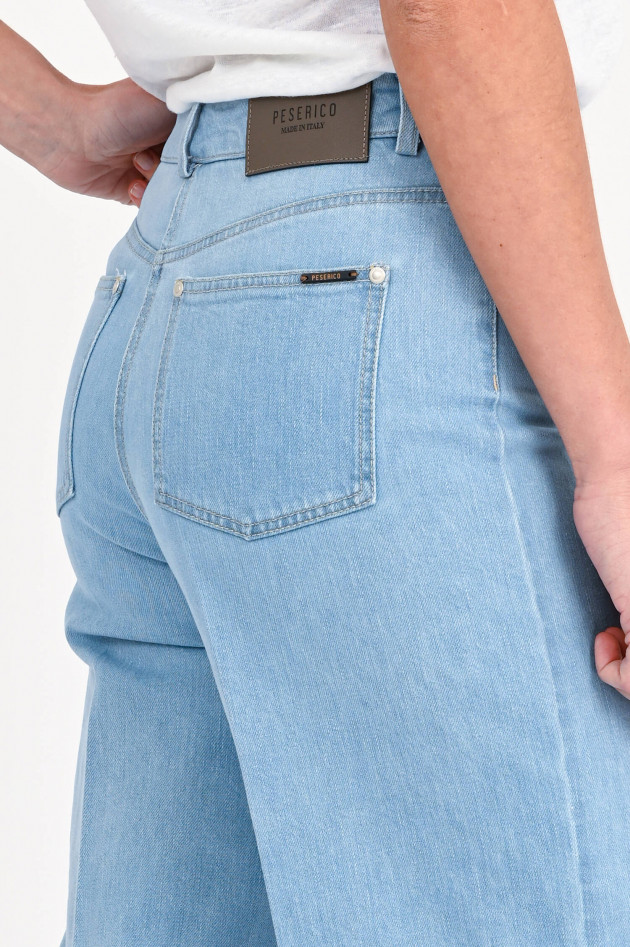 Peserico Jeans mit weitem Bein in Hellblau