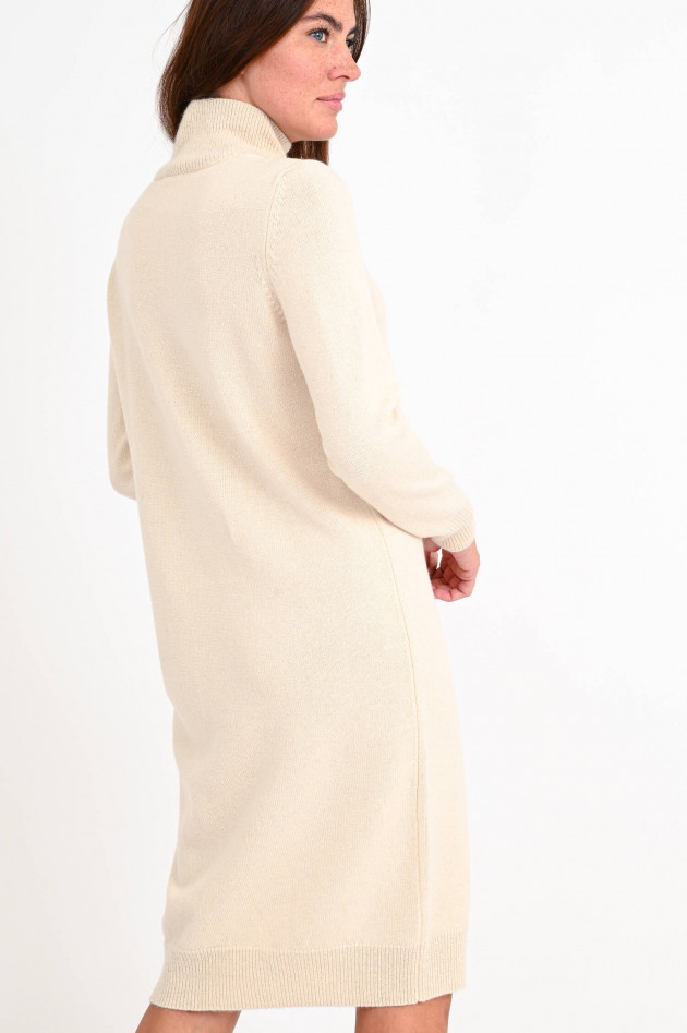 Peserico Turtleneck-Strickkleid in Hellbeige