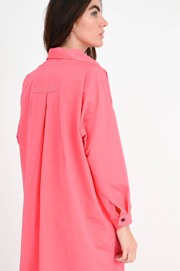 Peserico Hemdblusenkleid mit Bindegurt in Pink