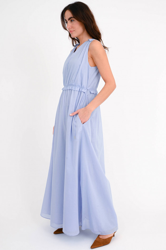 Peserico Maxi-Kleid mit Rüschen in Hellblau