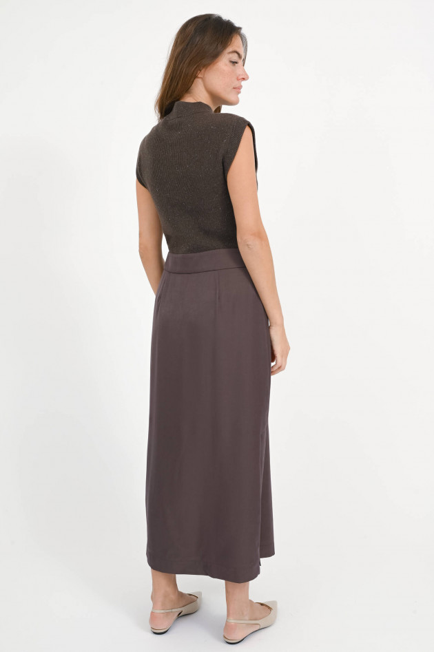 Peserico Woll-Seiden-Mix Kleid in Ebony Brown