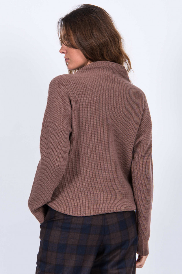 Peserico Rippstrick-Pullover in Kakao