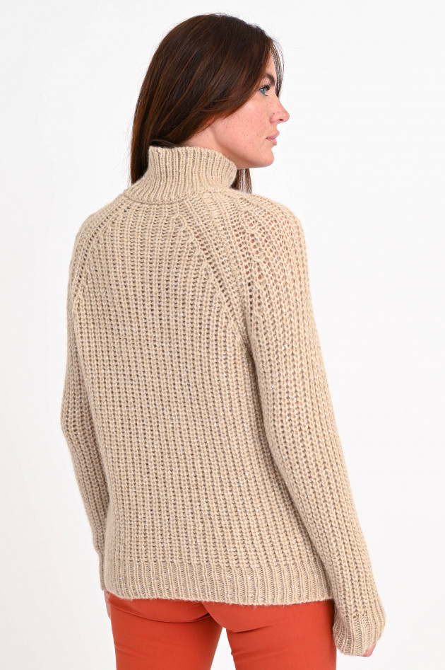 Peserico Turtleneck-Strickpullover mit Palletten in Beige