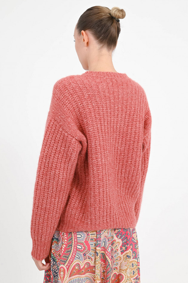 Peserico Strickpullover aus Grobstrick in Rost meliert
