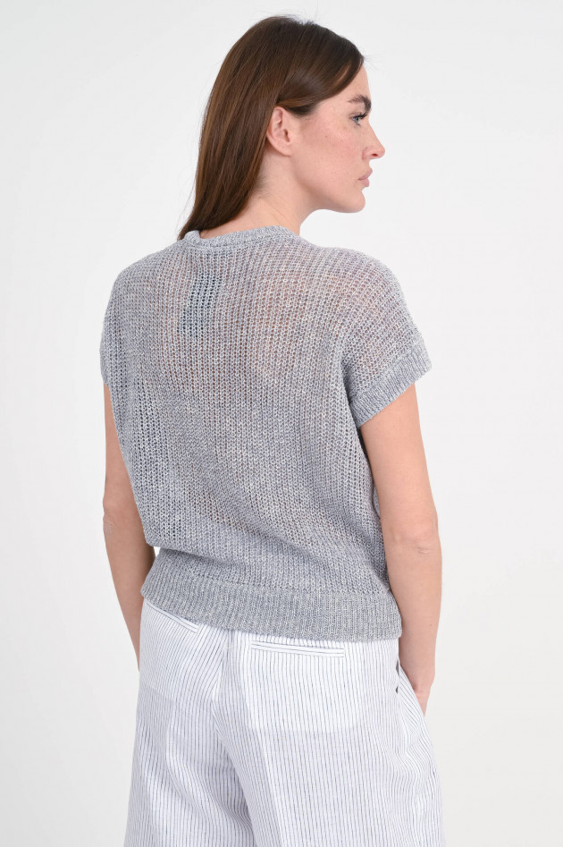 Peserico Strick-Top mit Pailletten in Grau