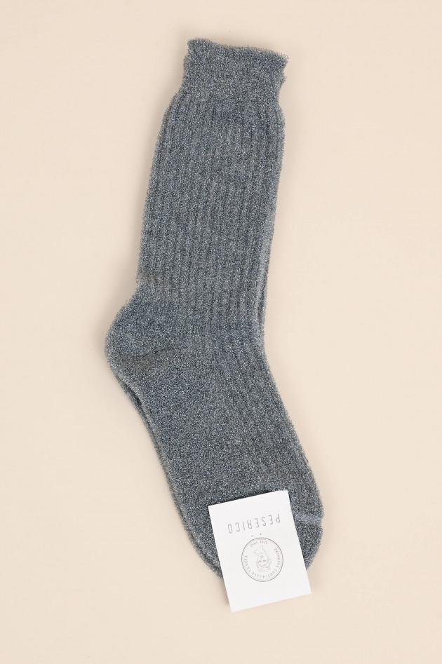 Peserico Socken mit Lurex-Fäden in Grau