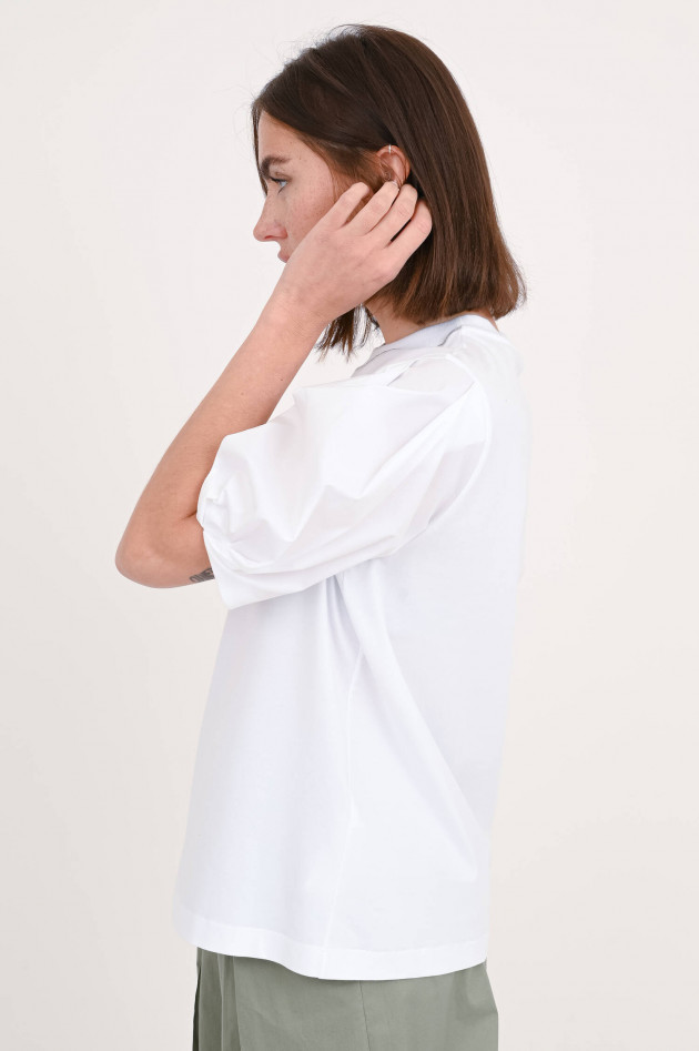 Peserico Oversize-Shirt mit Perlen in Weiß