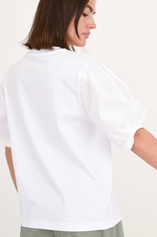 Peserico Oversize-Shirt mit Perlen in Weiß