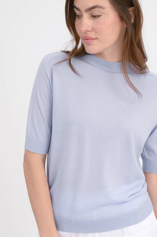 Peserico Leichtes Strickshirt in Hellblau