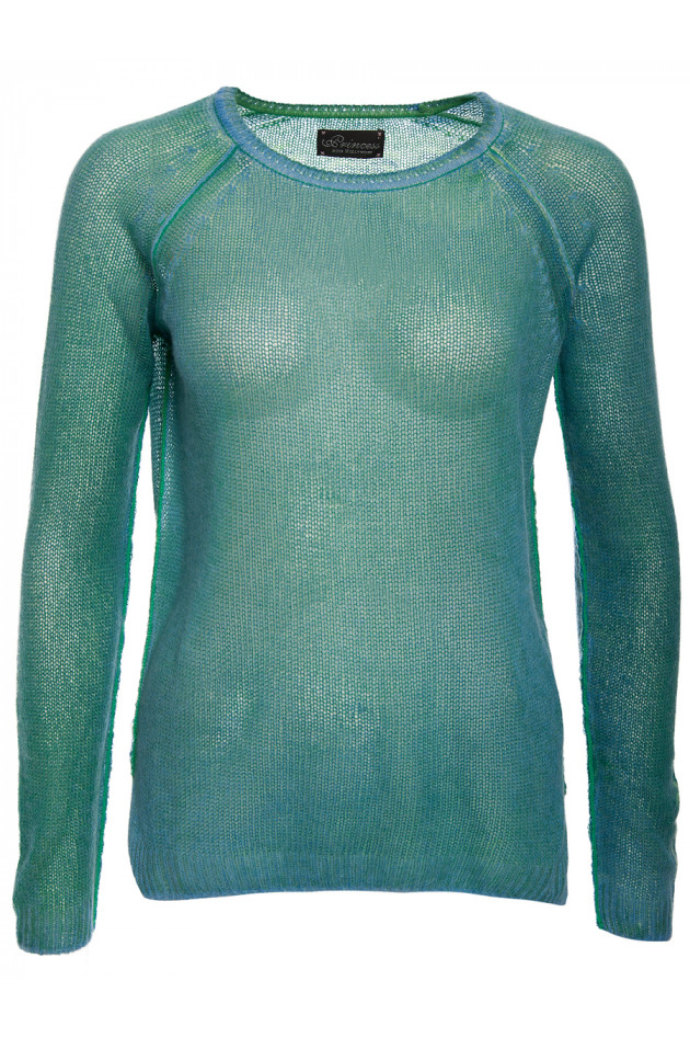 Kaschmirpullover Blau/Grün
