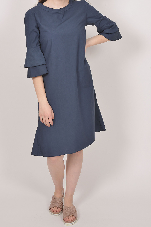 Philo  Kleid mit Volants in Navy