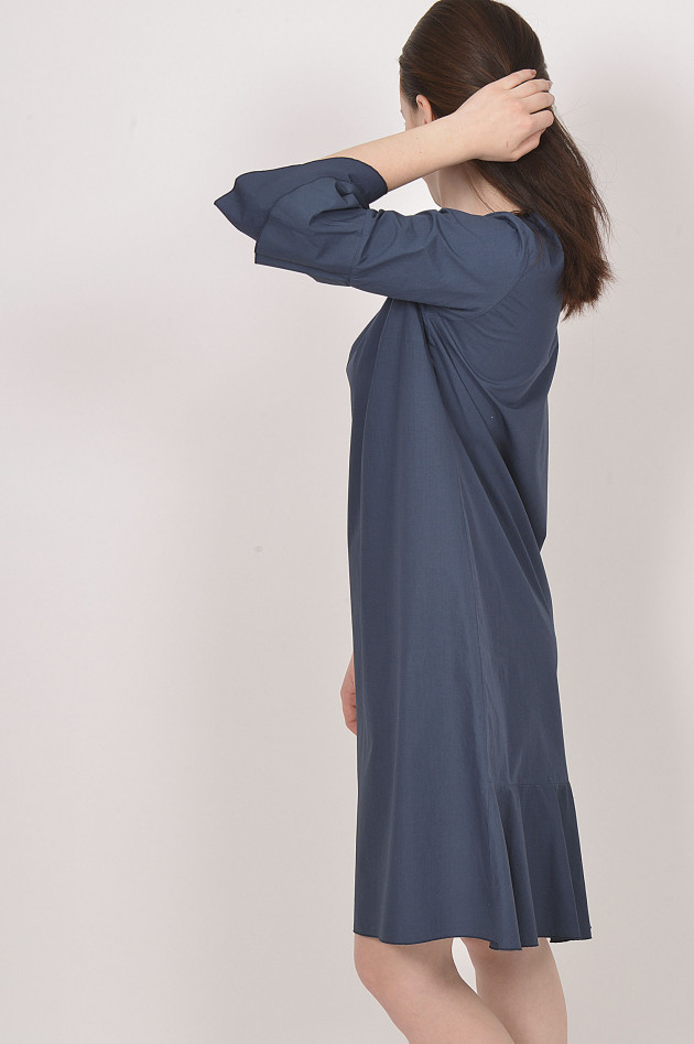 Philo  Kleid mit Volants in Navy