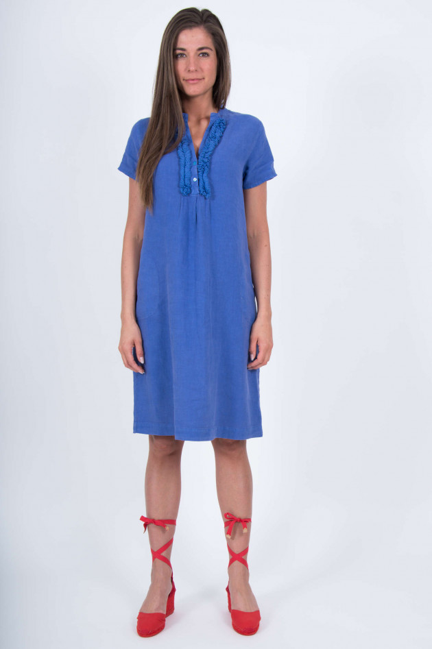 Philo  Leinenkleid mit Schlaufen in Blau