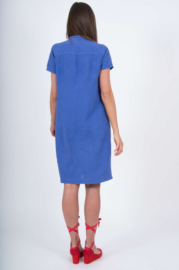 Philo  Leinenkleid mit Schlaufen in Blau