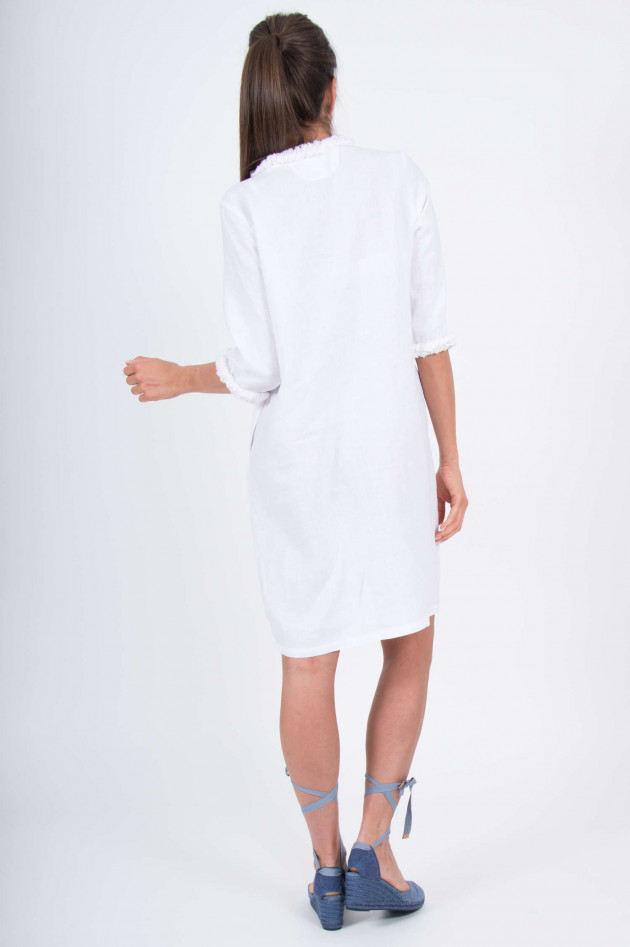 Philo  Leinenkleid mit Schlaufen in Weiß