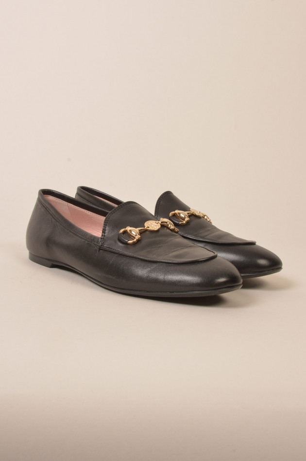 Pretty Ballerinas Loafer aus Leder in Schwarz