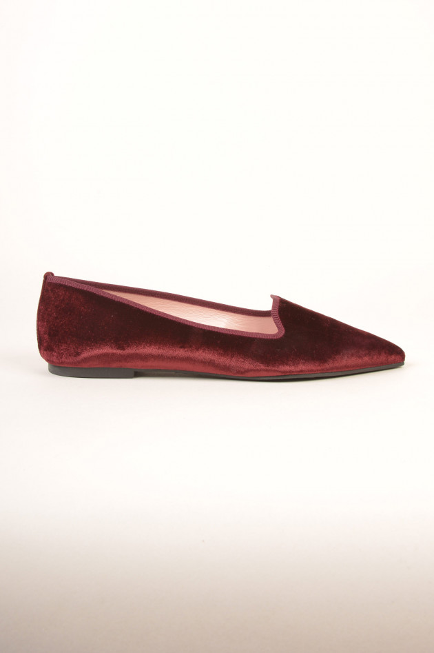 Pretty Ballerinas Samt - Ballerina in Bordeaux