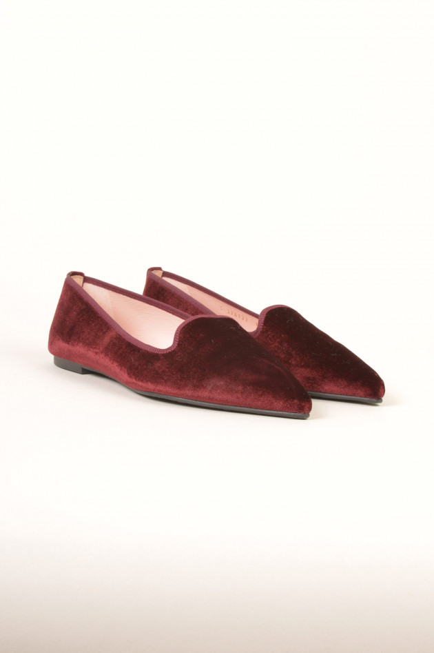 Pretty Ballerinas Samt - Ballerina in Bordeaux