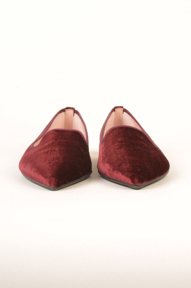 Pretty Ballerinas Samt - Ballerina in Bordeaux