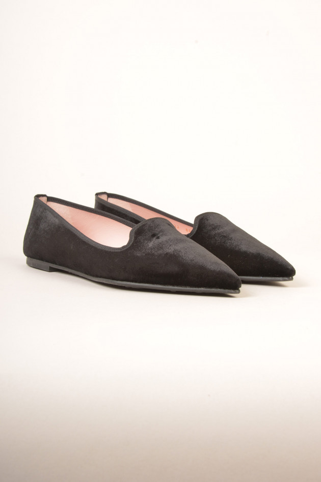 Pretty Ballerinas Samt - Ballerina in Schwarz