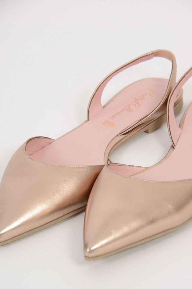 Pretty Ballerinas Slipper aus Leder in Rosé metallic