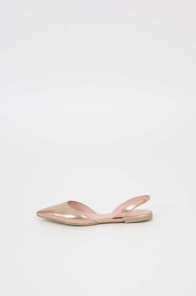 Pretty Ballerinas Slipper aus Leder in Rosé metallic