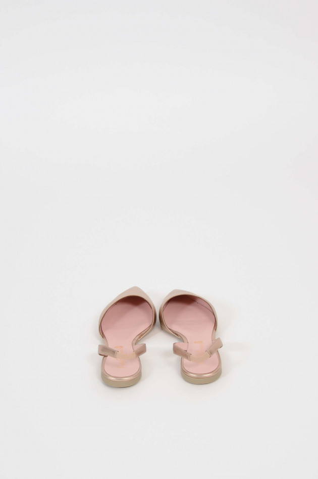 Pretty Ballerinas Slipper aus Leder in Rosé metallic