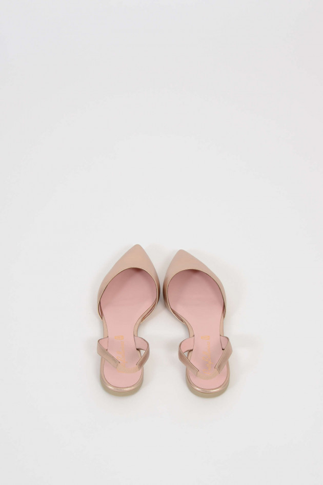 Pretty Ballerinas Slipper aus Leder in Rosé metallic