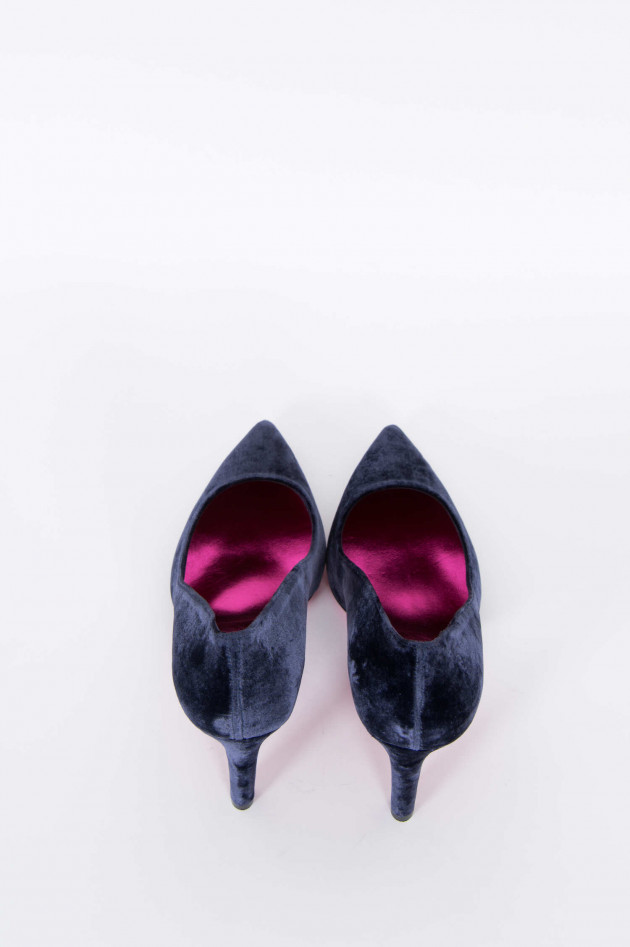 Pretty Ballerinas Samt Pumps in Blau