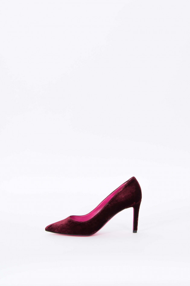 Pretty Ballerinas Samt Pumps in Weinrot