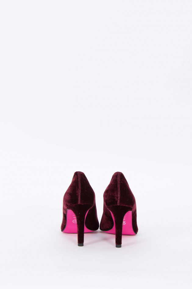 Pretty Ballerinas Samt Pumps in Weinrot