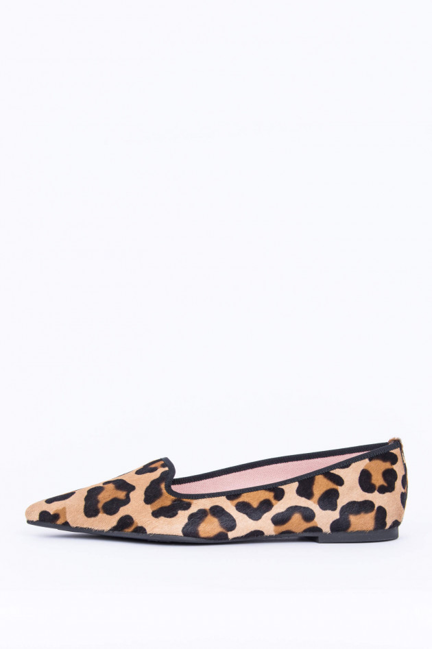 Pretty Ballerinas Loafer im Animal-Print in Braun/Schwarz gemustert