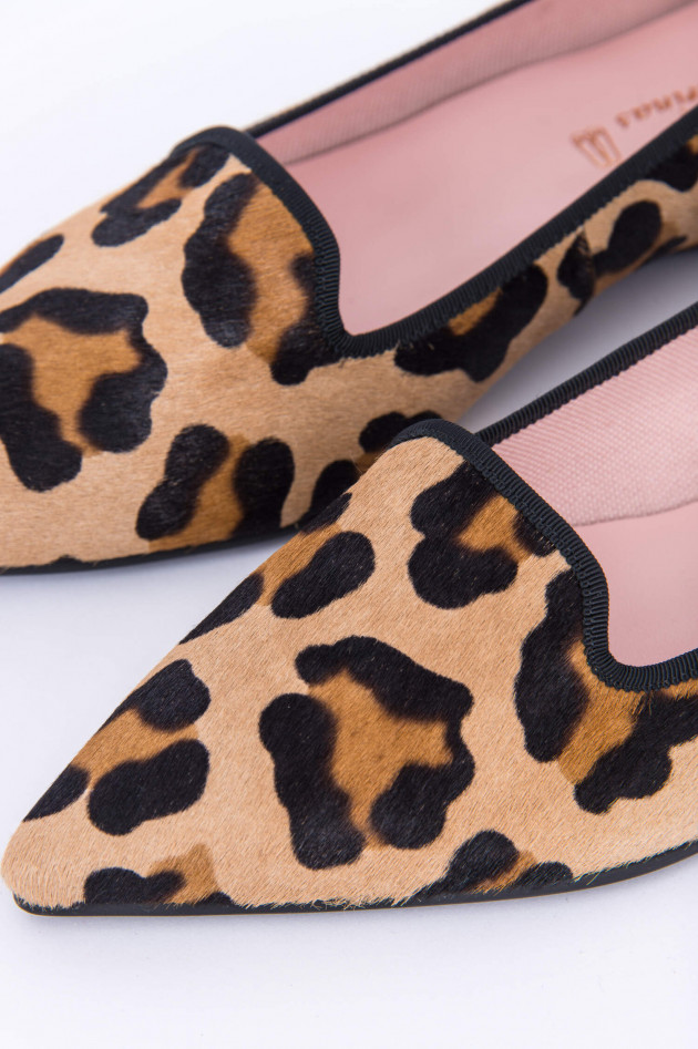 Pretty Ballerinas Loafer im Animal-Print in Braun/Schwarz gemustert