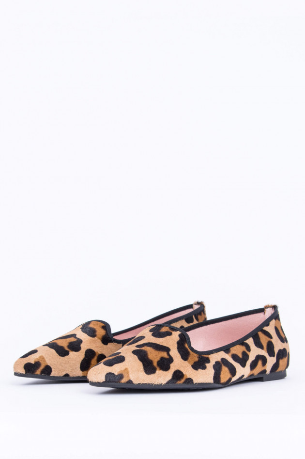 Pretty Ballerinas Loafer im Animal-Print in Braun/Schwarz gemustert