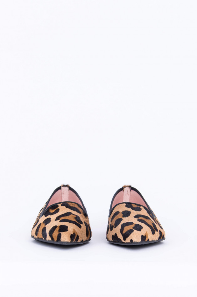 Pretty Ballerinas Loafer im Animal-Print in Braun/Schwarz gemustert