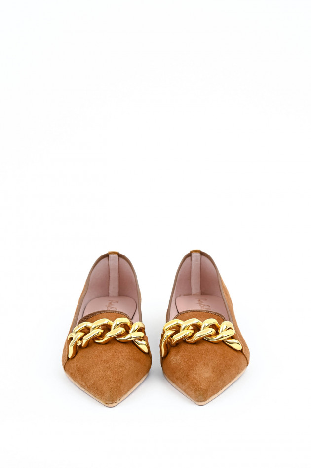 Pretty Ballerinas Loafer ANGELIS mit Zierkette in Camel