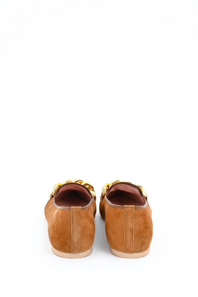 Pretty Ballerinas Loafer ANGELIS mit Zierkette in Camel