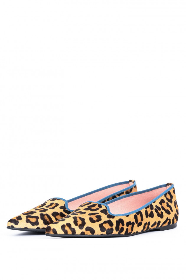 Pretty Ballerinas Loafer ELLA im Leo-Look in Braun/Schwarz