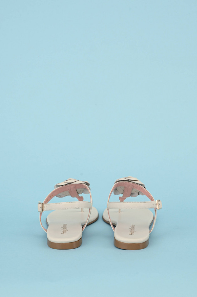 Pretty Ballerinas Sandale mit Leder-Rose in Beige